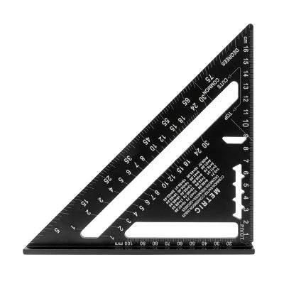 Speedvinkel i aluminum med sort-oxideret finish 185 x185 mm 0-90Gr.